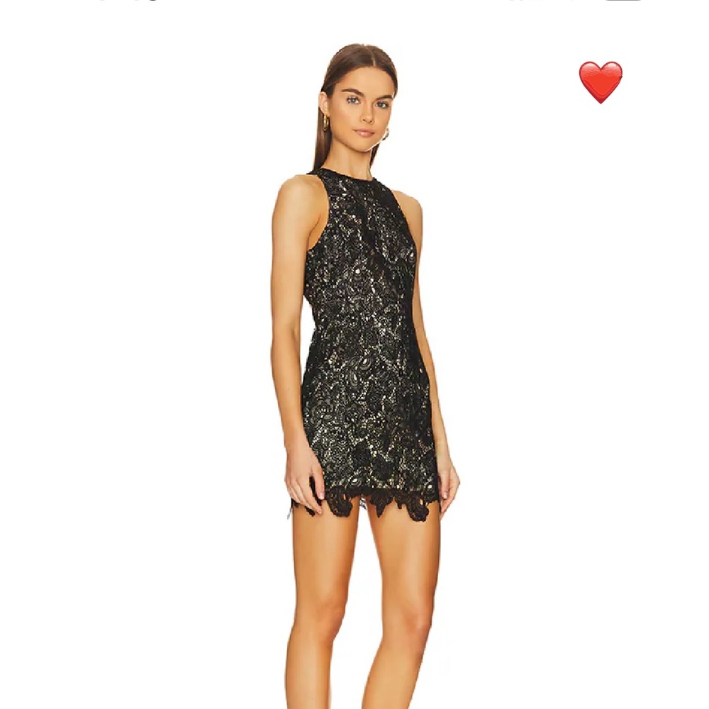 Patty High Neck Floral Crochet Dress